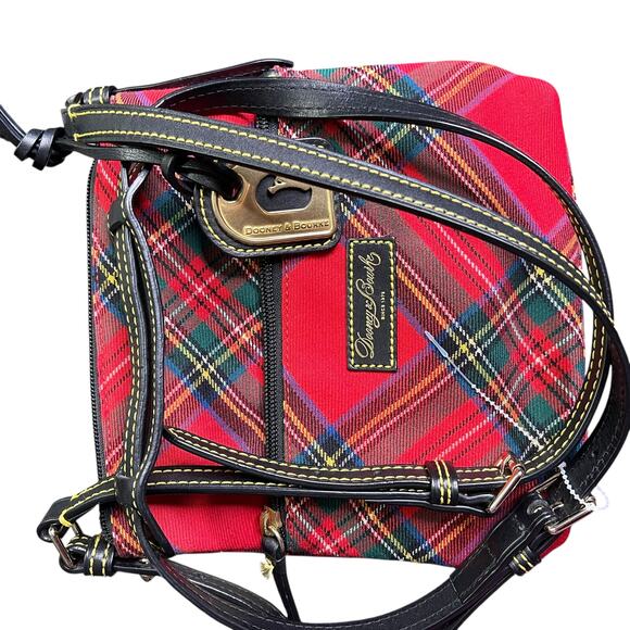 Dooney & Bourke Tartan holiday plaid Small Zip Crossbody bag - Picture 6 of 9